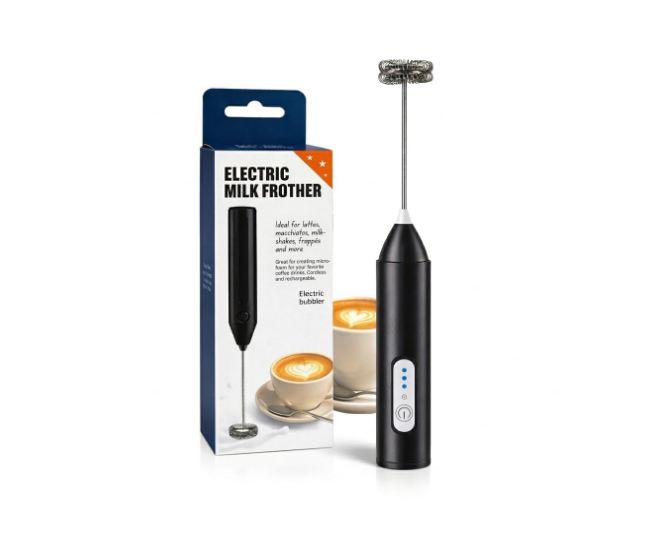 Electric Milk Frother - Color: Black