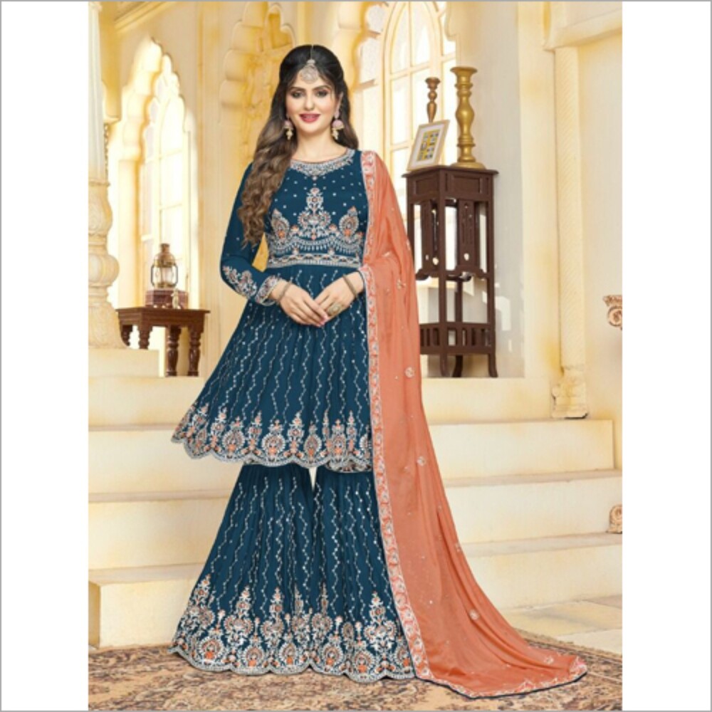 Ladies Gharara Unstitched Suits