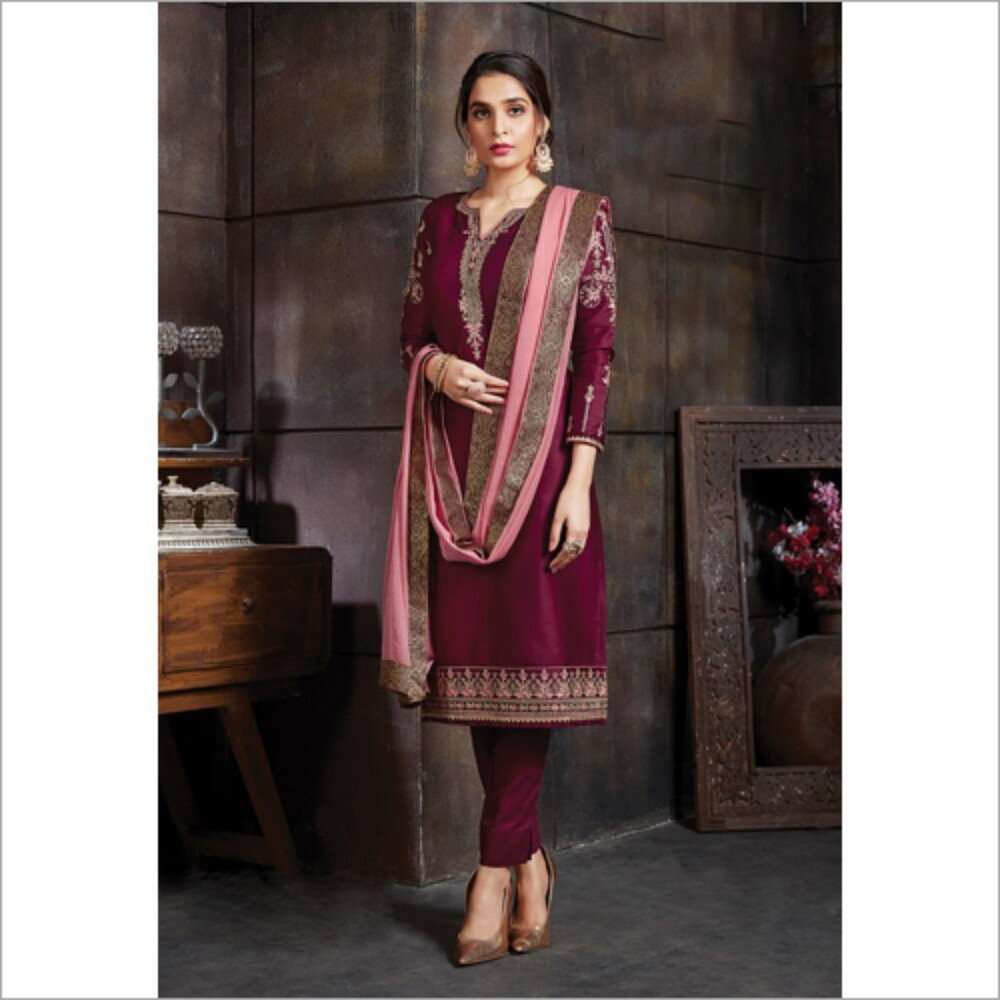 Ladies Embroidery Unstitched Suits
