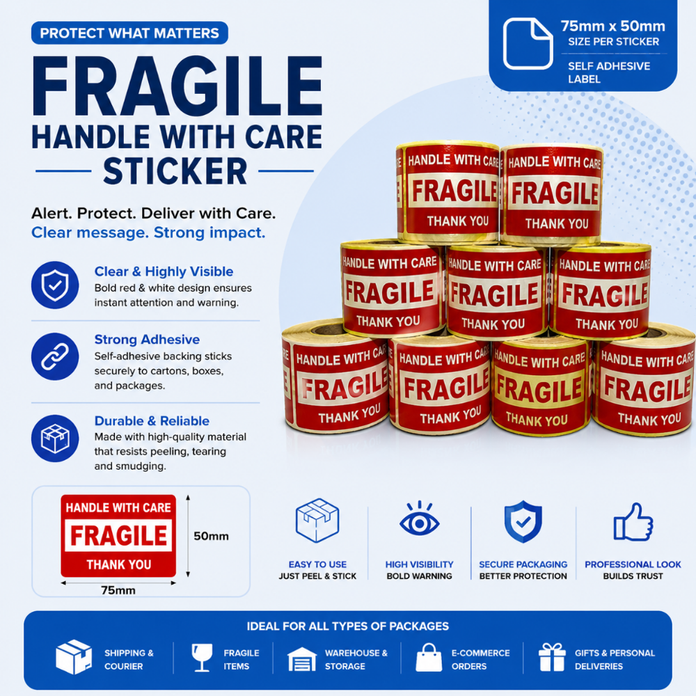 Fragile Handle with Care Stickers