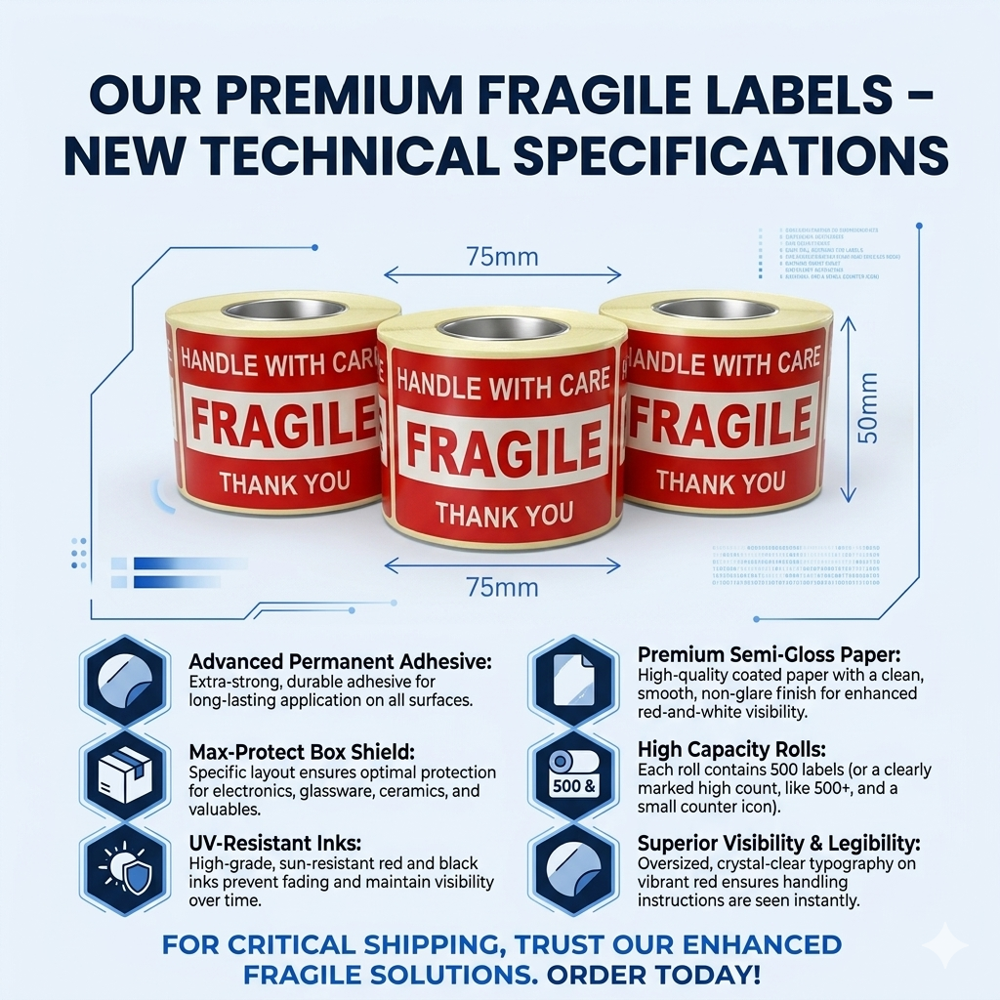 Fragile Handle with Care Stickers