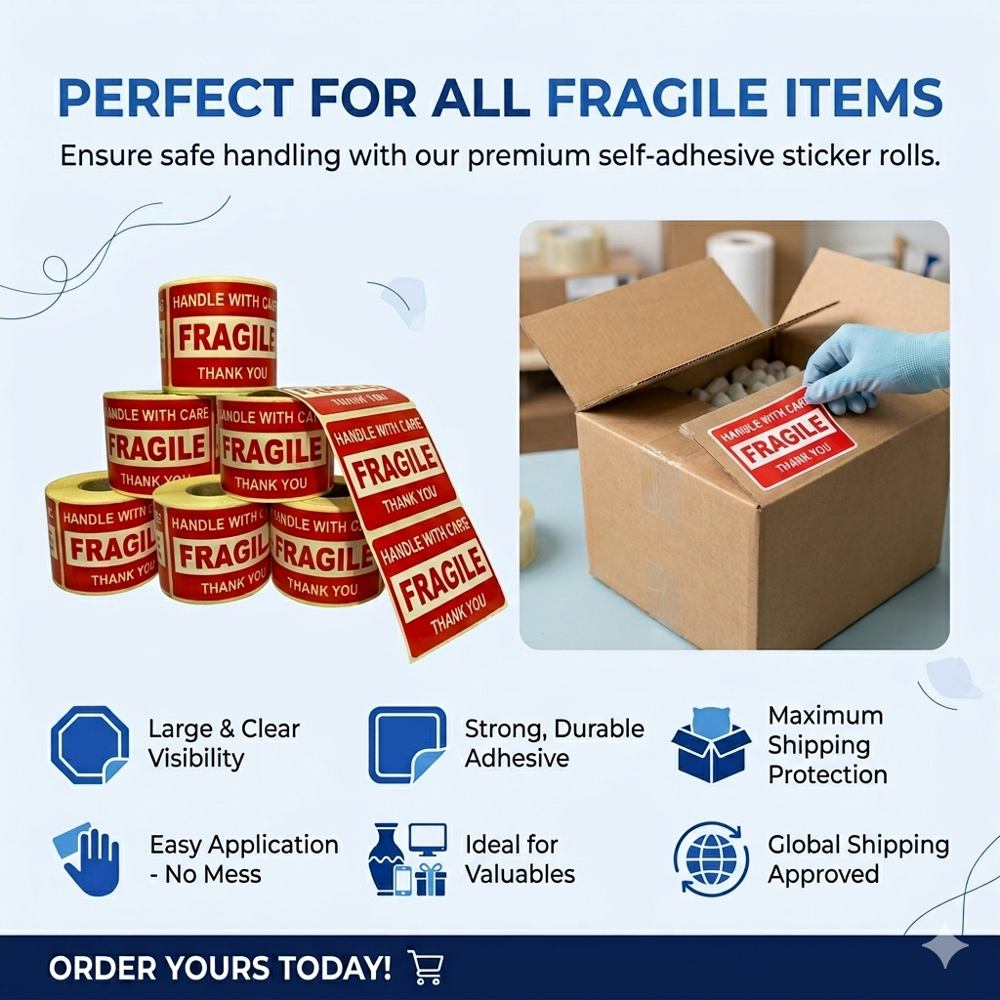 Fragile Handle with Care Stickers