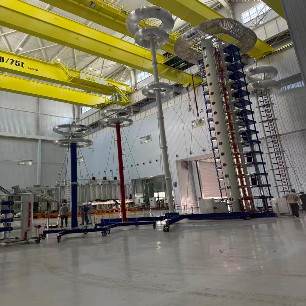 Impulse Voltage And Current Generator - 30000kv, 5000j, Modular Tower Design, Air And Metal Ring Insulation, Wheeled Base System