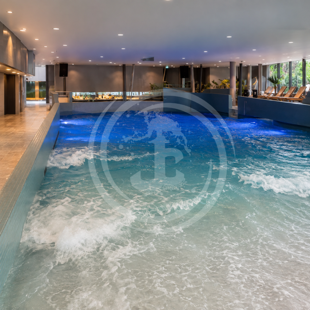 Wave Pool - Galvanized Steel, 12m X 25m Size, 80-110cm Wave Height, Various Wave Types | Gearless Drive System For Surfing Simulation