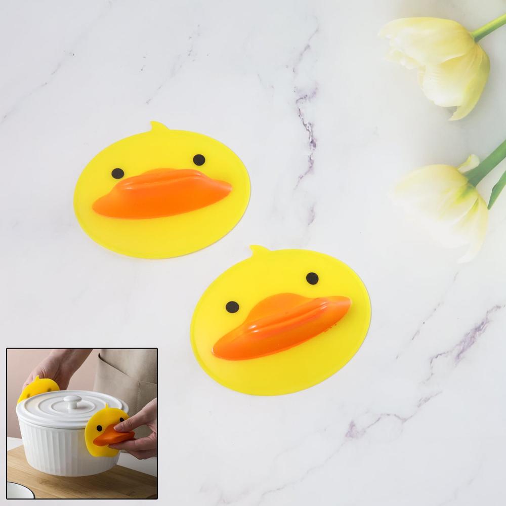 Cute Duck Shape Silicone Hot Pot Holder (2 Pc) - Application: As Per Product Requirement