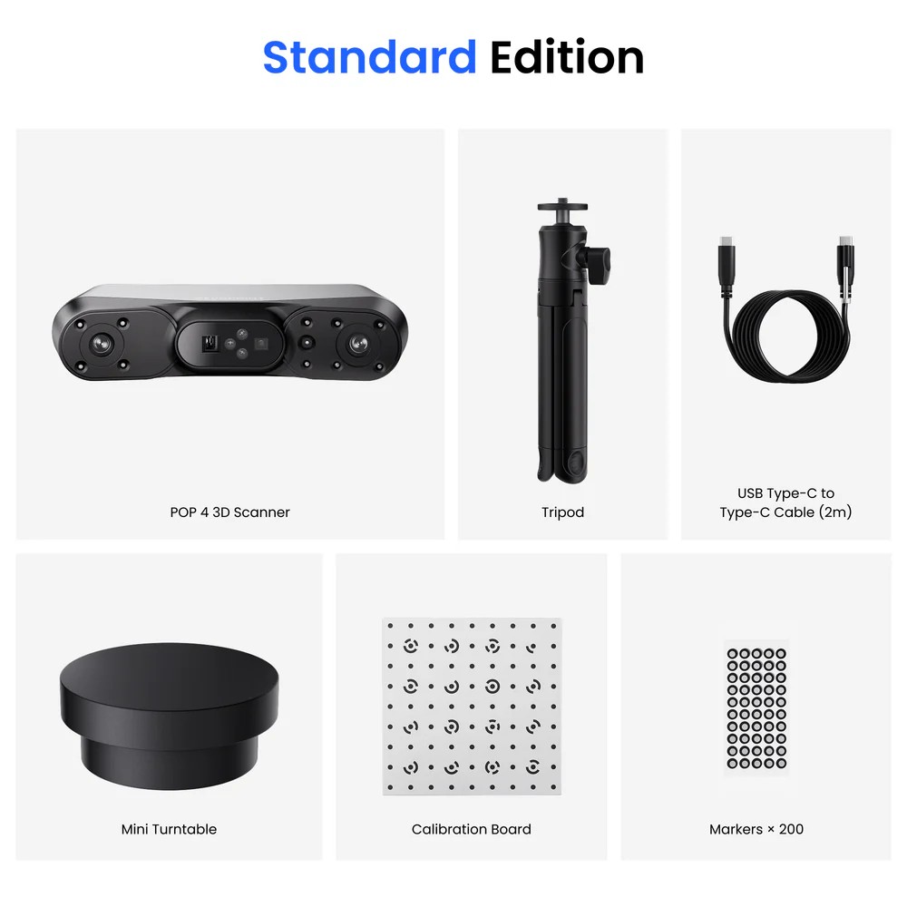 Revopoint Pop 4 3D Scanner(Standard) - Dimension (L*W*H): 160 30 72 Millimeter (Mm)
