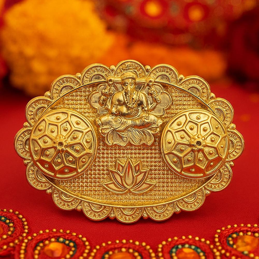 Ganesh Embossed Roli Chawal Kumkum Chopra - (1 Pc) - Application: As Per Product Requirement