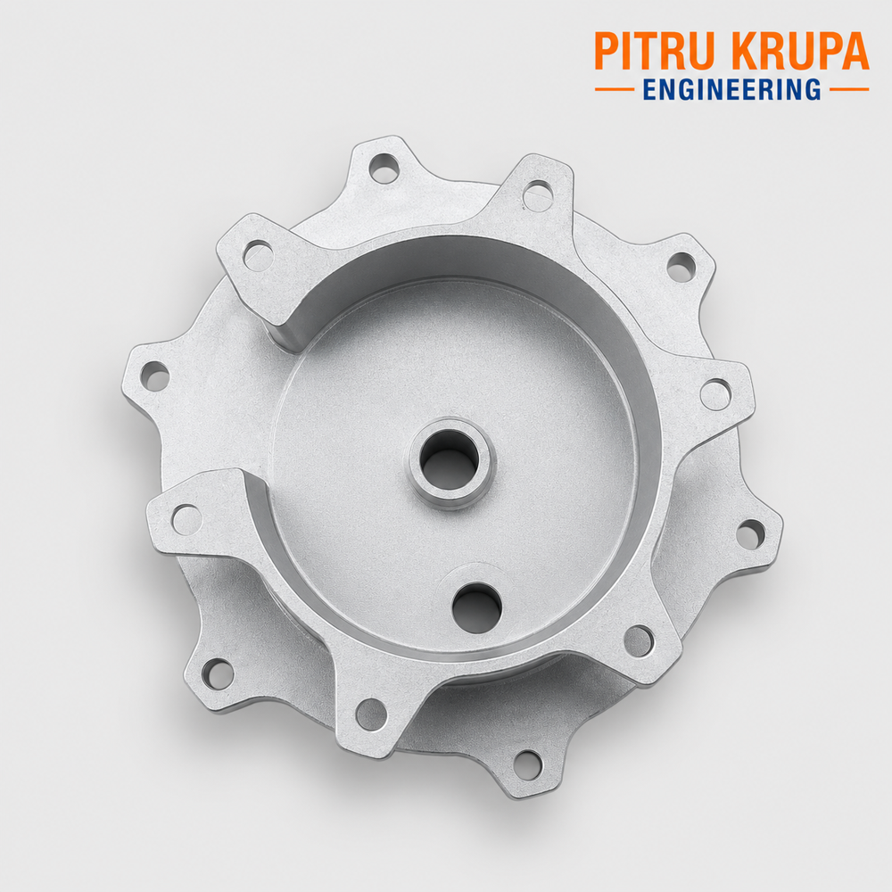 Precision Cnc Machined Flange Plate - Color: Silver