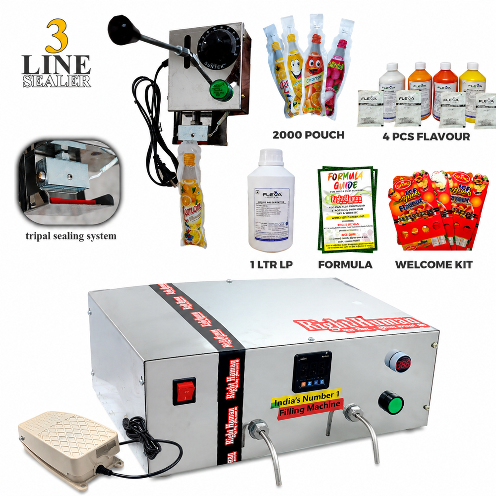 Double Nozzle Pouch Combo - Air Consumption: 0.1-0.3 M3/Min (If Pneumatic)