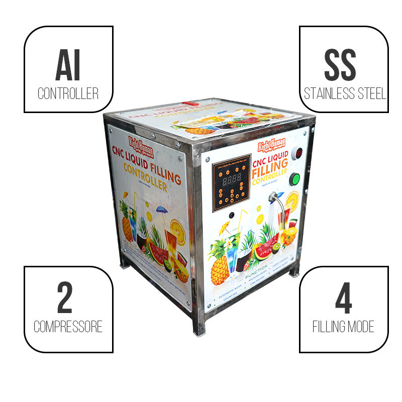 Only Machine Double Nozzal SS Body Pouch & Bottle Filling AI Machine
