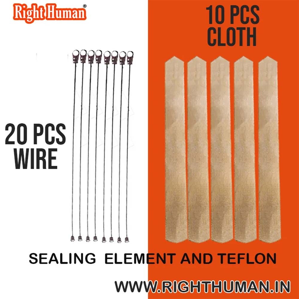 Sealing Machine Element 20 Pcs Wire and 10pcs Cloth