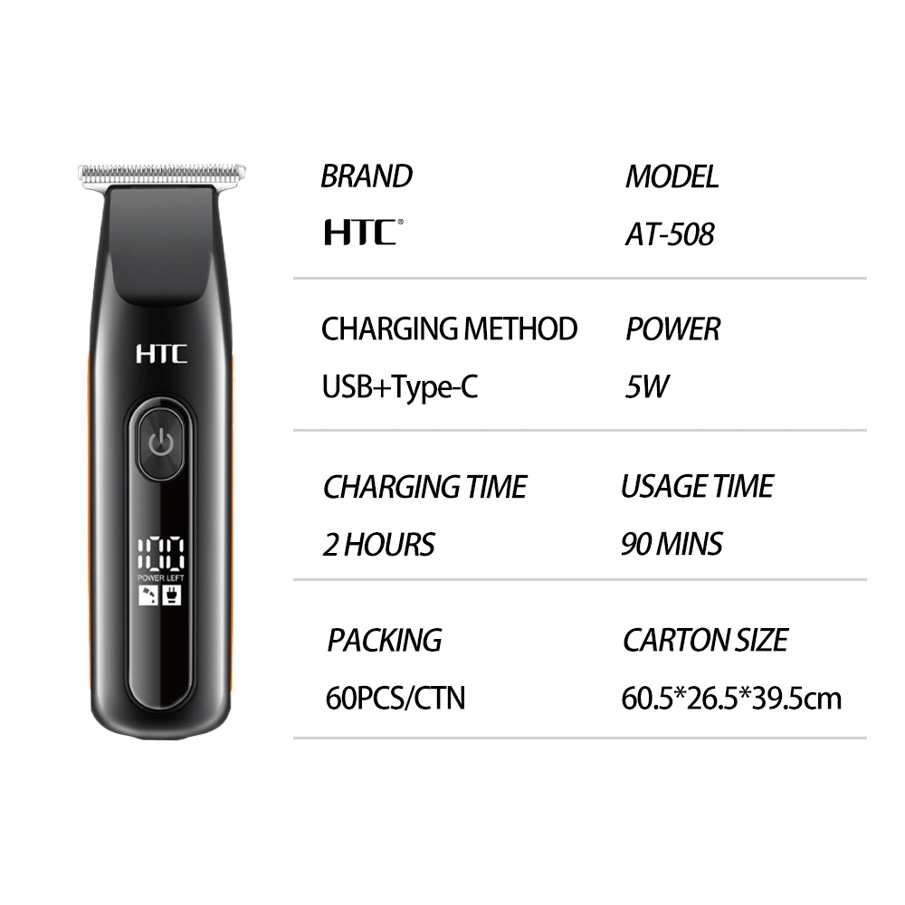 HTC AT-508 RECHARGEABLE HAIR TRIMMER