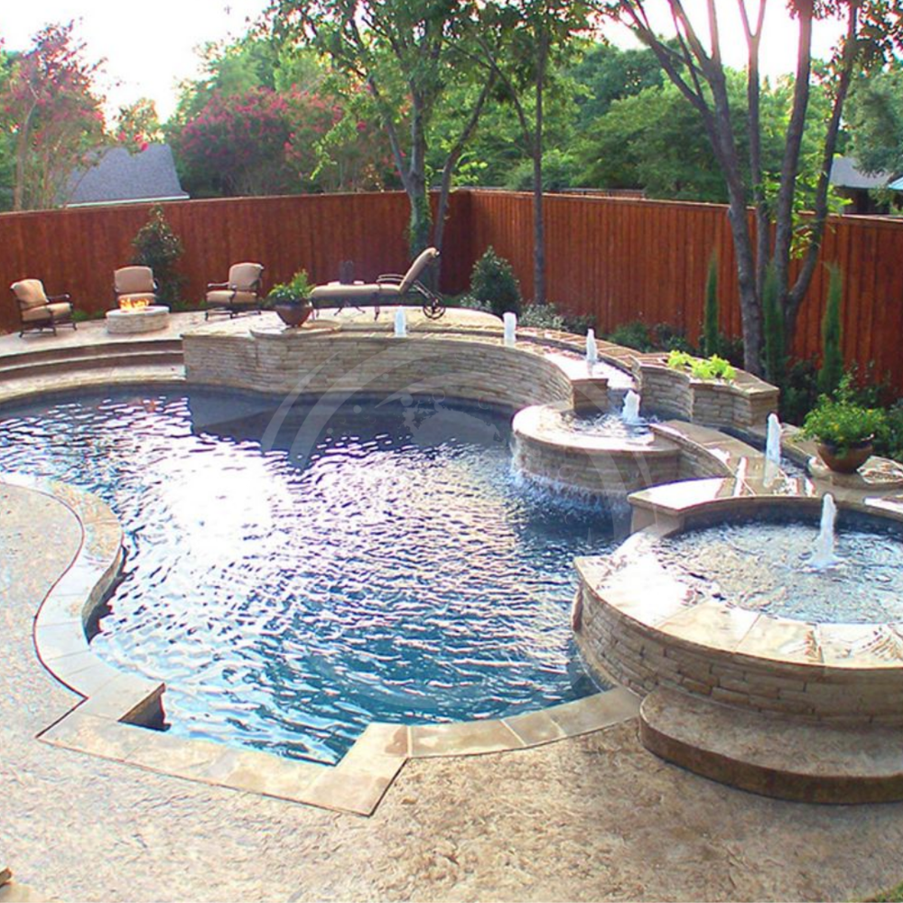 Outdoor Swimming Pool - Abs Material, 3.5' To 8' Depth Range, Blue Color | Designed For Residential Relaxation And Versatile Usage In Private Bungalows And Apartments