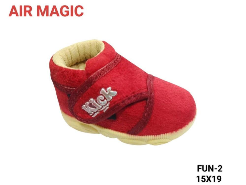 15X19 Kids Fancy Shoes - Color: Red With Beige Lining And Sole
