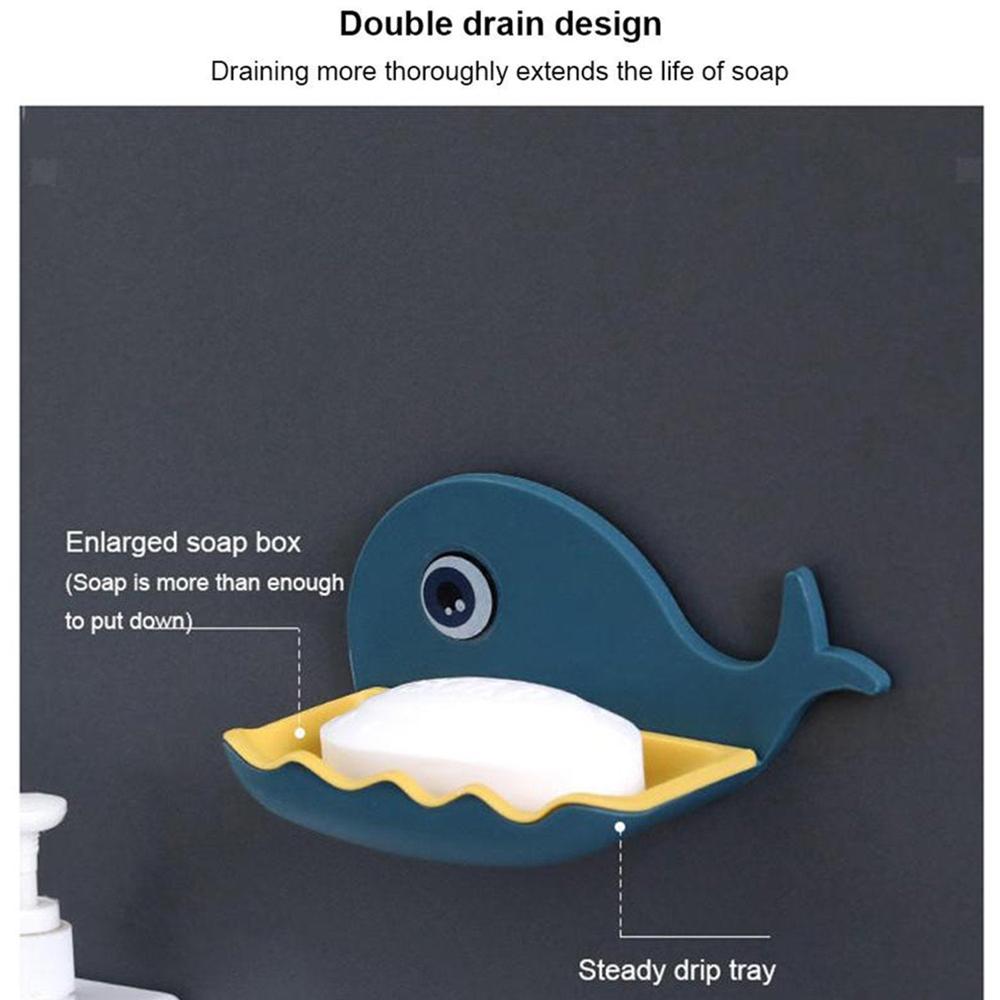 Fish Shape Wall-Mounted Double Layer Soap Holder For Bathroom & Kitchen - Application: As Per Product Requirement