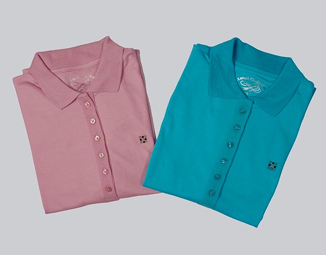 W13700 | CLARINA Ladies Collar T-Shirts