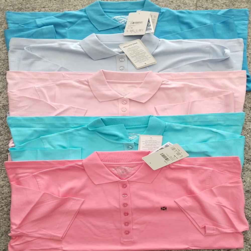 W13700 | CLARINA Ladies Collar T-Shirts