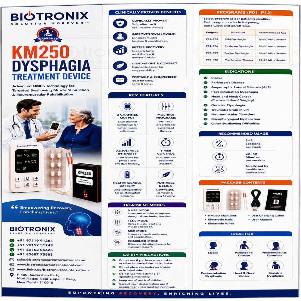 KM250 Neuromuscular Therapy System for Dysphagia Management