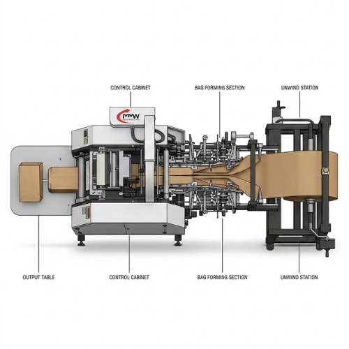 Food Paper Bags Making Machine