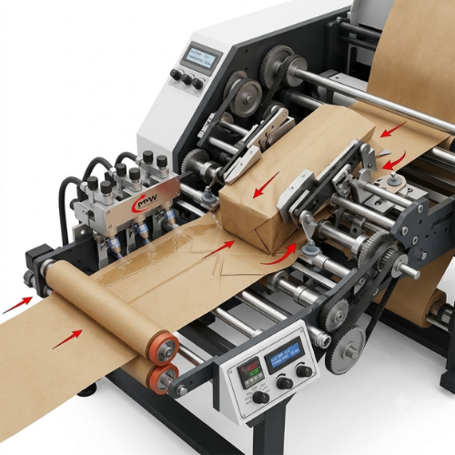 Food Paper Bags Making Machine