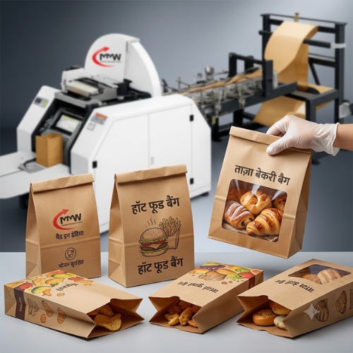 Food Paper Bags Making Machine