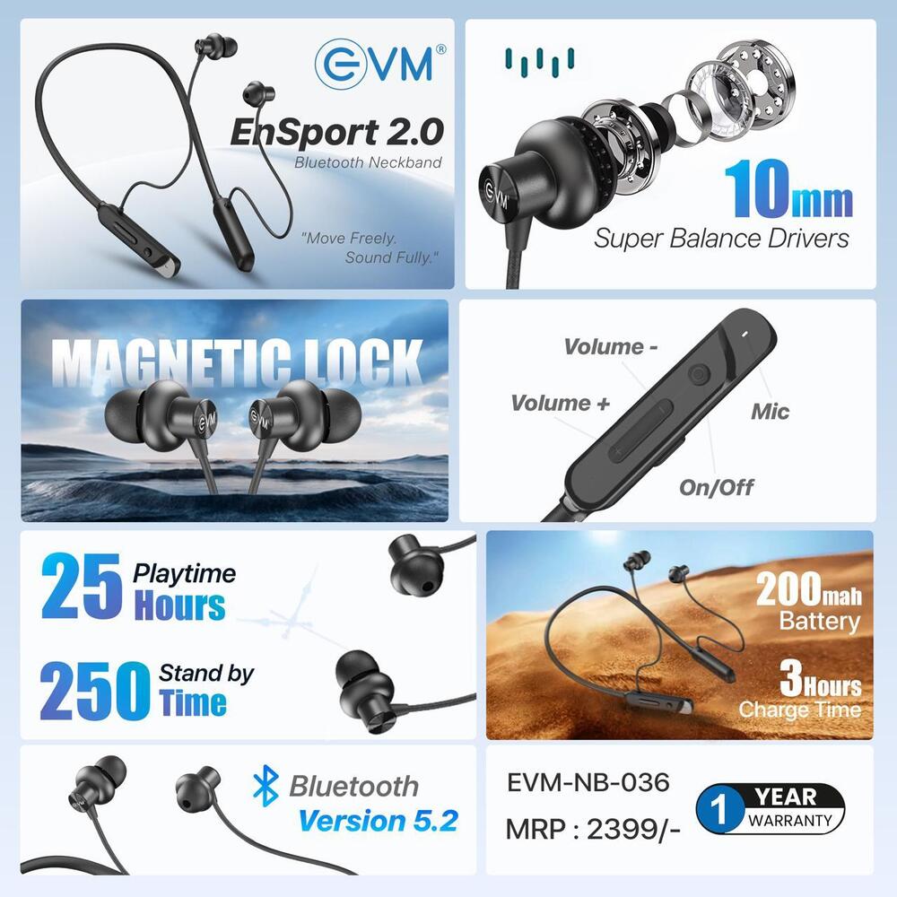 EVM Bluetooth neckband