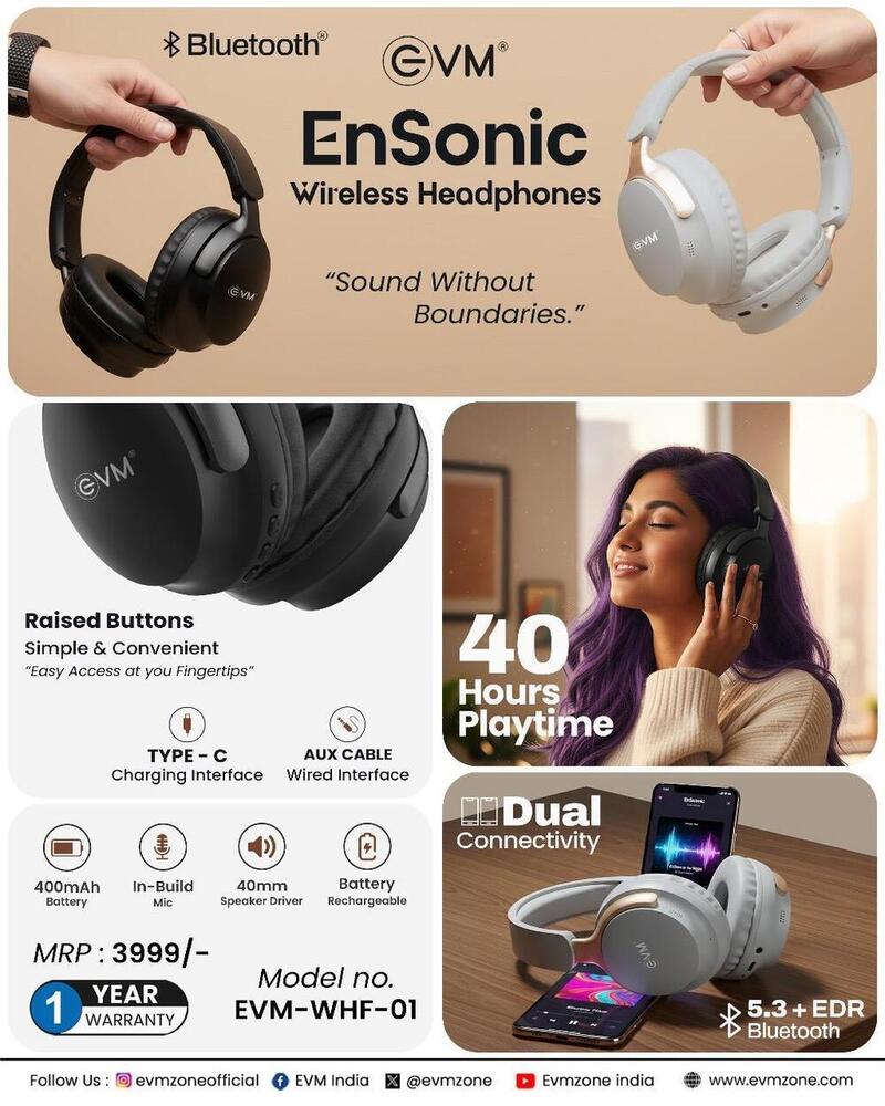 EVM Bluetooth headphones