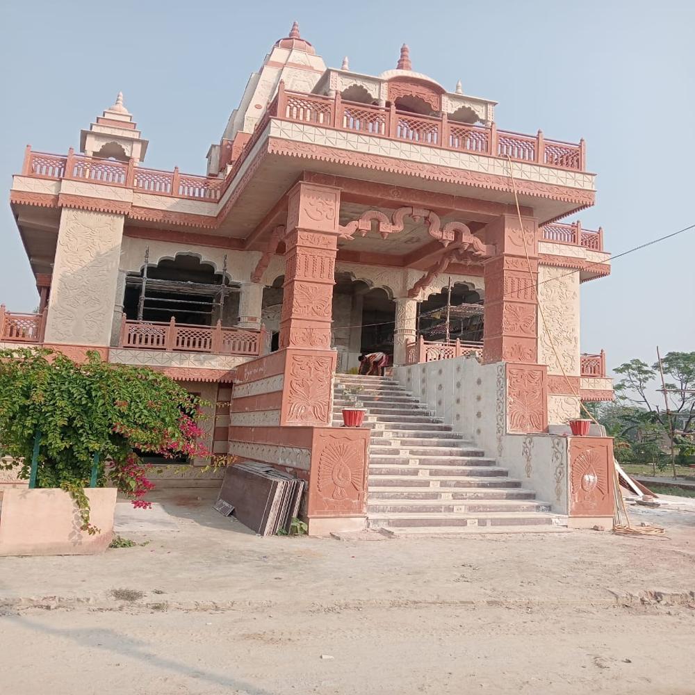 Pink and red sand stone temple