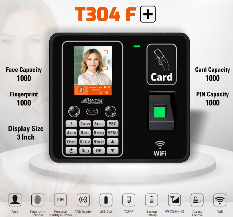 Realtime Biometrics T304F+ 