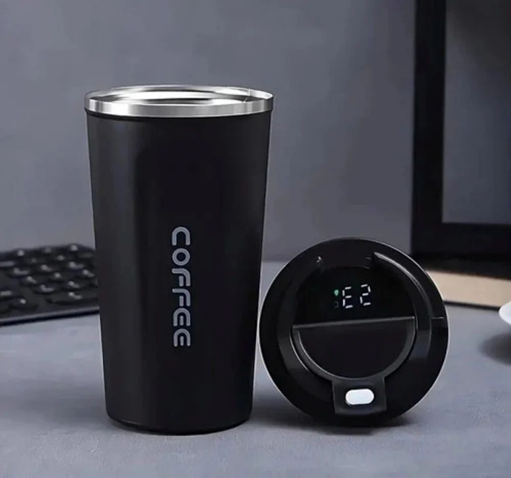 Temperature Display Mug With Grip