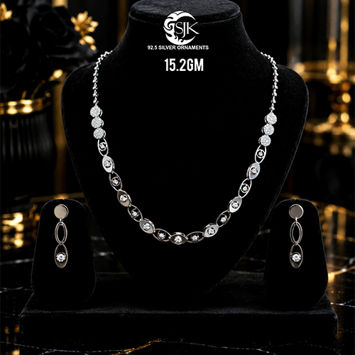 15.2gm Lazer Forming Cz Necklace Ultra Premium Light Weight