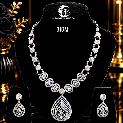 31gm Lazer Forming Cz Necklace Ultra Premium Light Weight