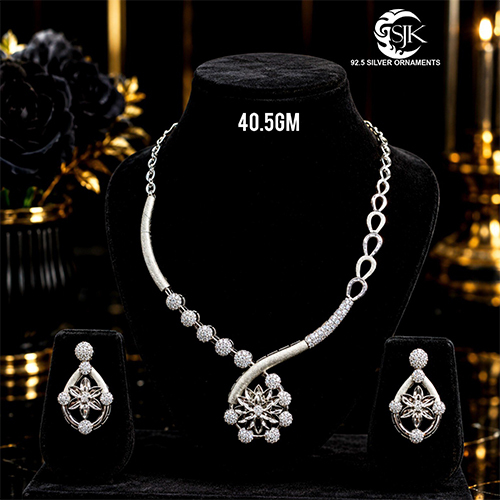 40.5gm Lazer Forming Cz Necklace Ultra Premium Light Weight