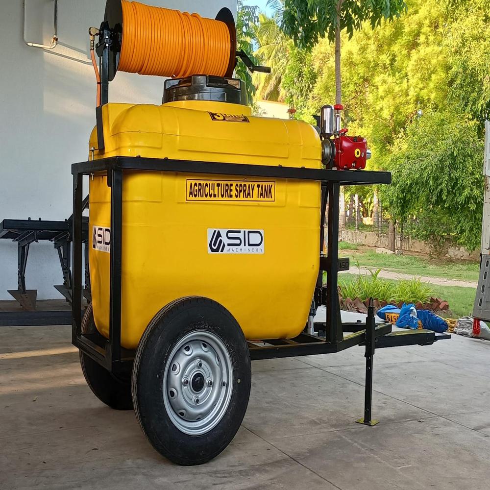 500L Agricultural Trailer Sprayer - Color: Yellow (Tank)