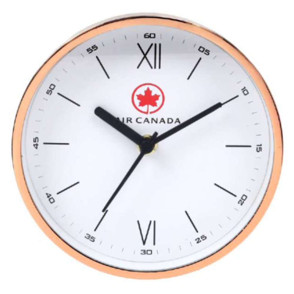 Air Canada Table Clock - Color: White & Gold