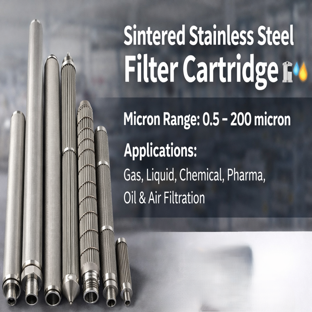 WIRE MESH TYPE FILTER ELEMENT,Stainless Steel Sintered Powder Filter Element / Sintered Metal Cartridge