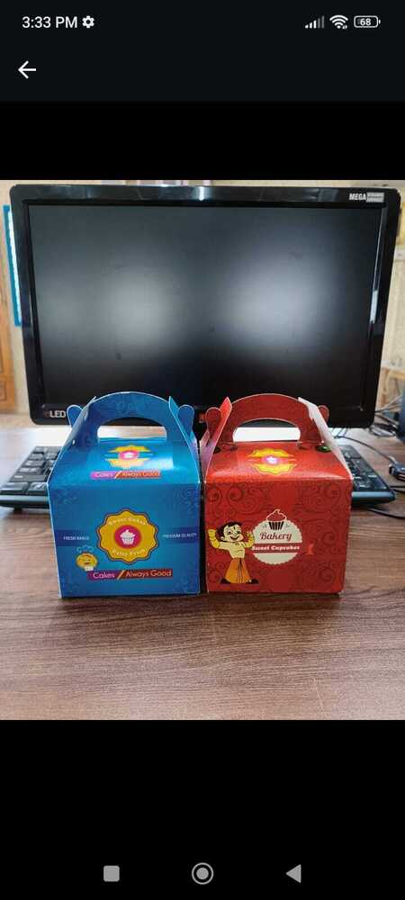 Printed Handle Cake Box