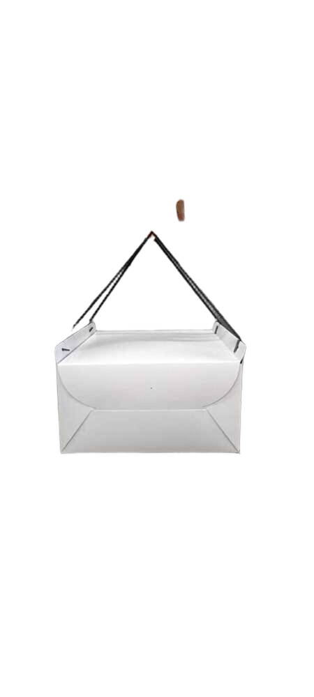 1 Kg White Cake Box With Rope