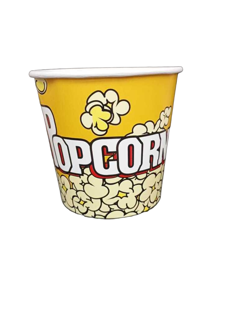 Yellow Round Popcorn Big Tub Packaging Box