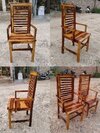 Armrest wooden chair