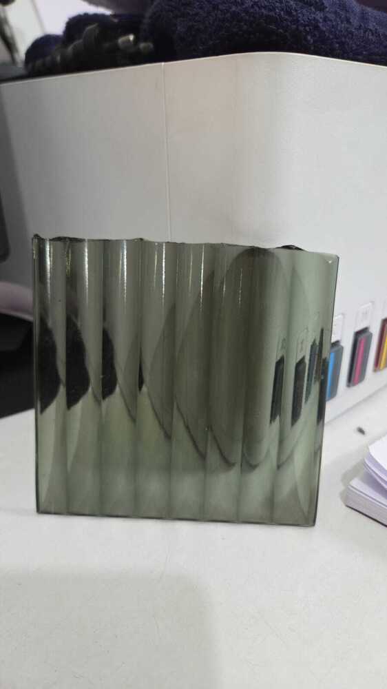 Smoke Fluted Glass
