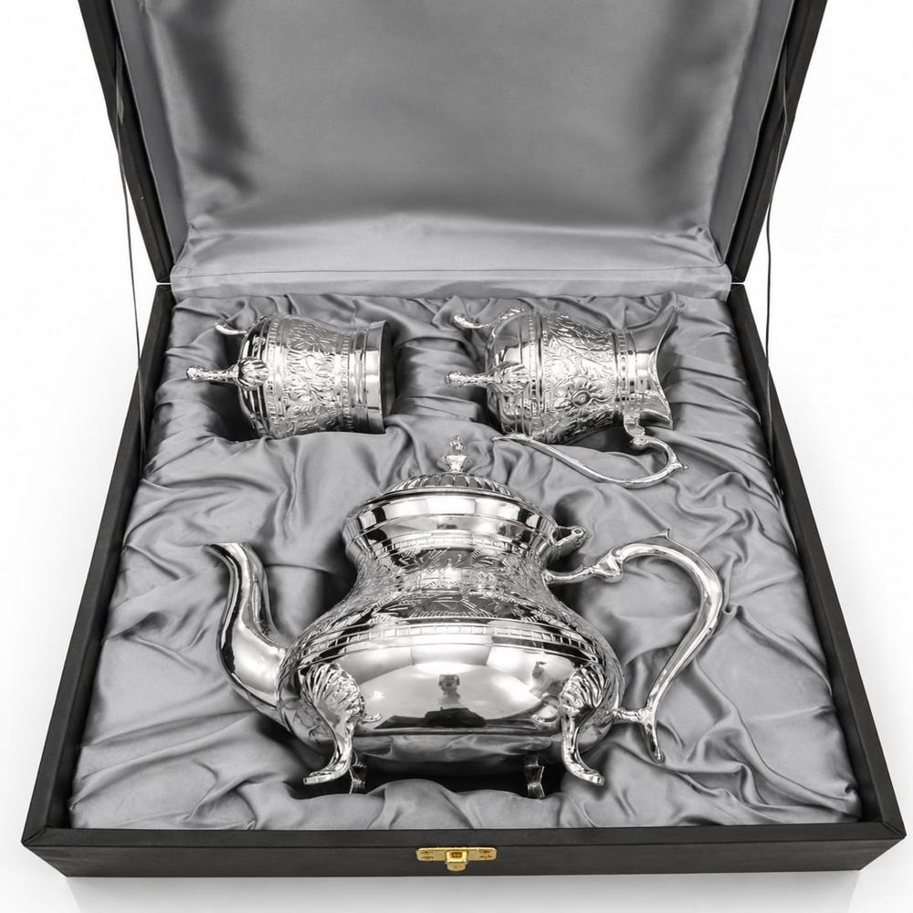German Silver Luxury Tea Set with Premium Gift Box