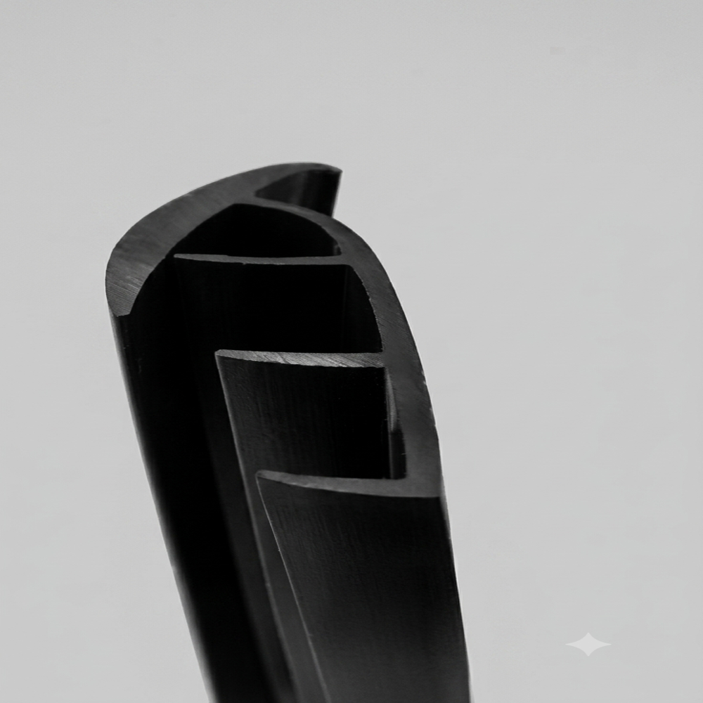 Container Rubber Profile - Color: Balck