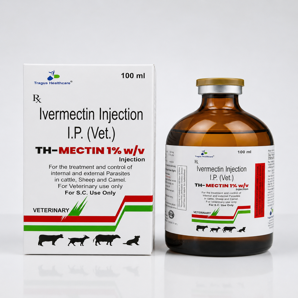 Ivermectin Ip (Vet) 10 Mg/Ml /Th-Mectin - 100 Ml - Ingredients: Chemicals