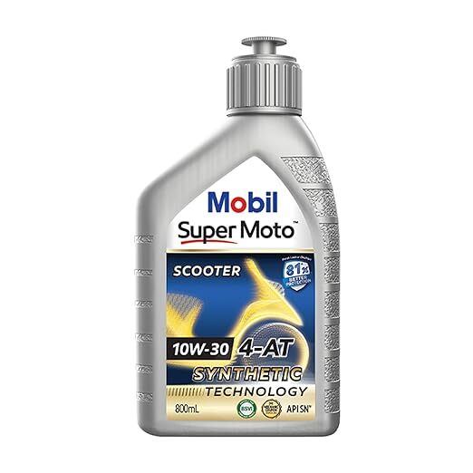 Mobil Super Moto 10W-30 (800 ML) Synthetic Technology Engine Oil for Bikes