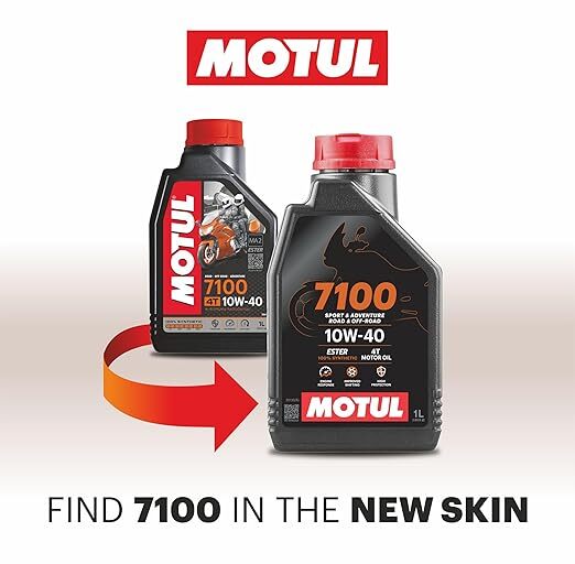 Motul 7100 4T 1L Fully Synthetic Petrol Engine Oil for Bikes, 10W-40