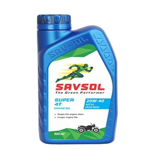 Savsol Super 4T 20W-40 Bike Engine Oil, Bottle of 900 ml