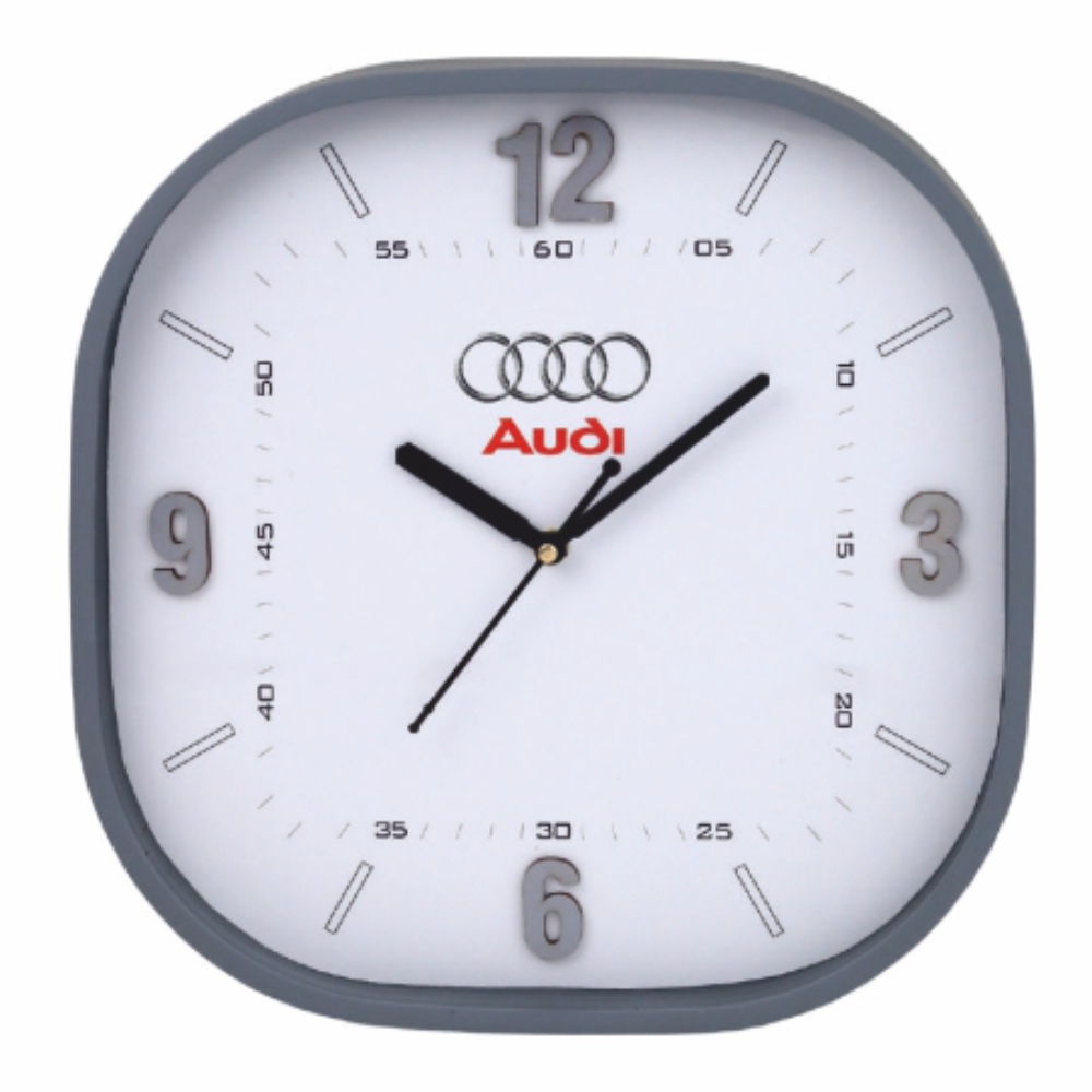 Audi Wall Clock - Color: Grey & White