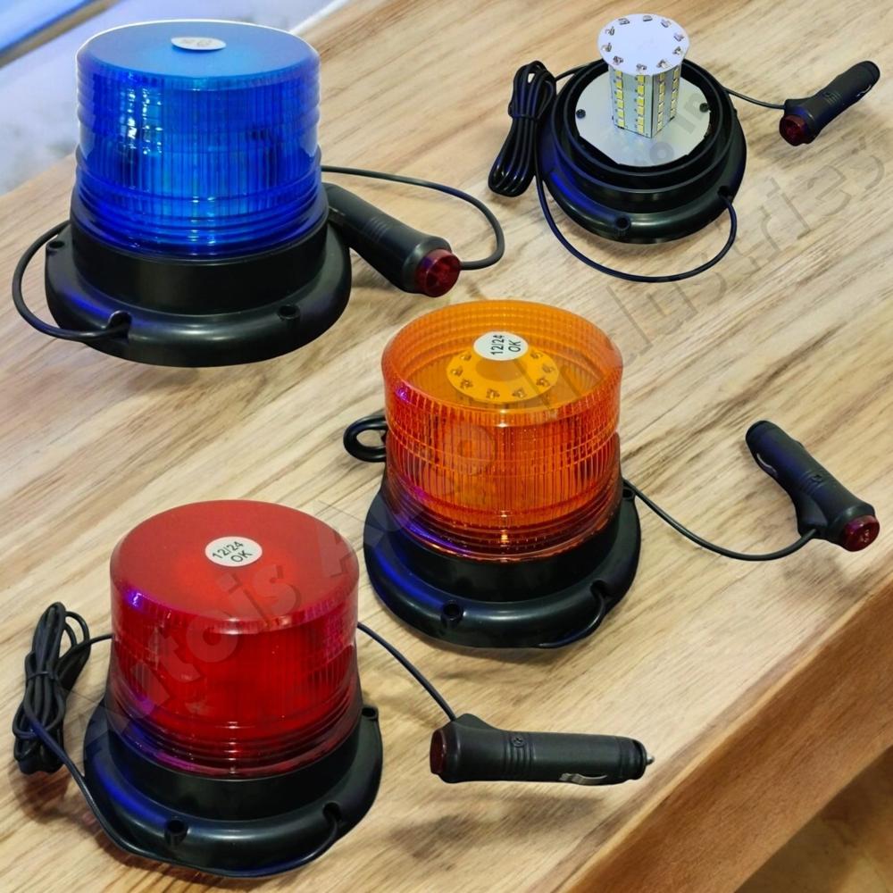 3 Way Industrial Beacon Light - Features: Available In Three Flashing Modes: Steady-on