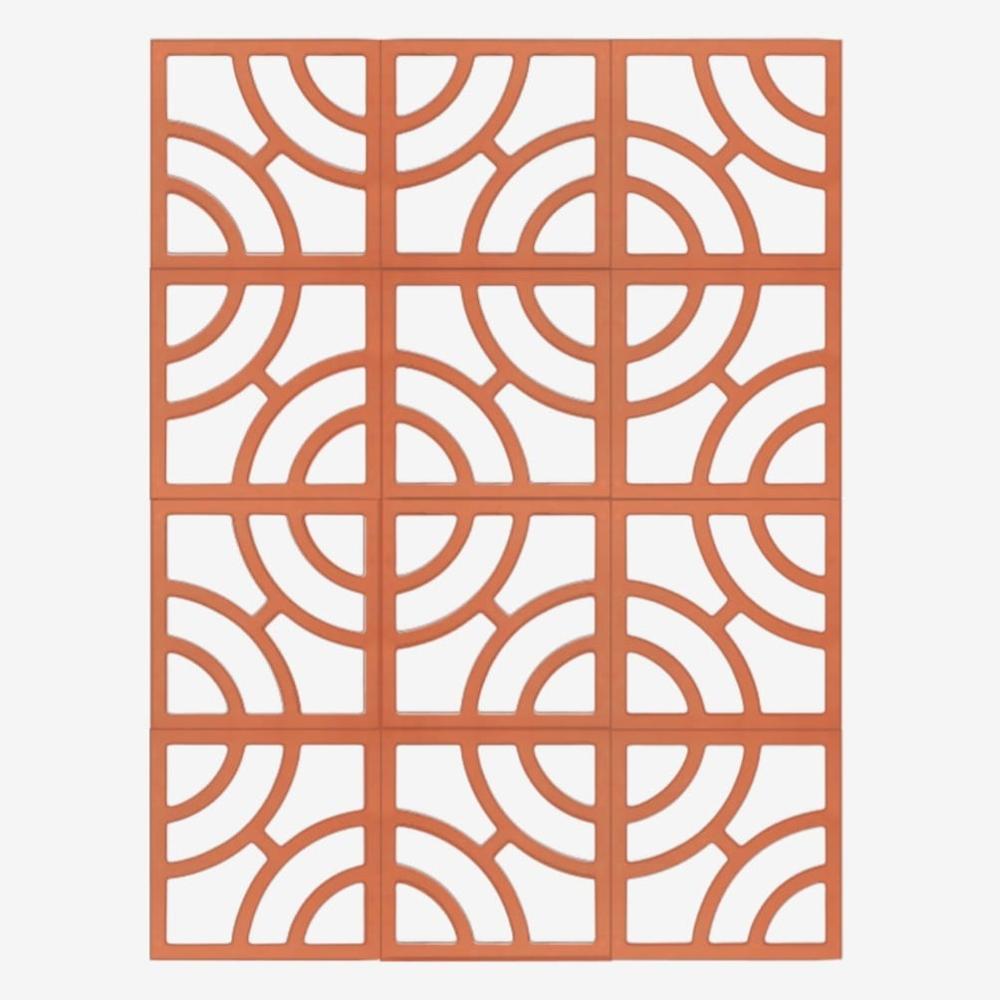 Terracotta Circle clay jali breze block